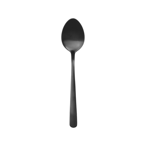 Product photo Fjord Black dessert spoon, Ove, 184mm